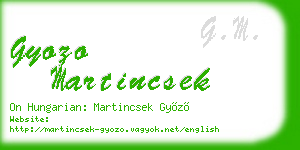 gyozo martincsek business card