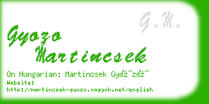 gyozo martincsek business card
